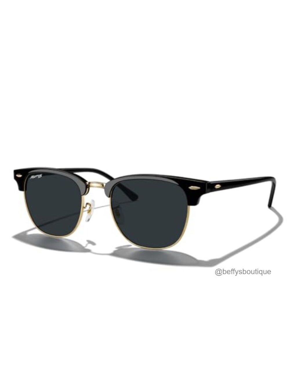 Polarized UV400 Square Semi-Rimmed Sunglasses Metal Frame